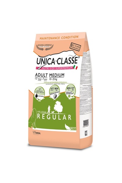 Unıca Classe Hrana uscata pentru caini Unica Classe Adult Mediu Regular, cu P...