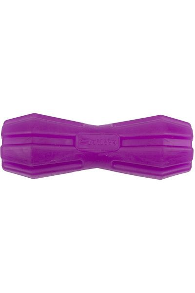 Agility Jucarie din cauciuc pentru caini, forma de Gantera cu Gaura, 15 cm, mov