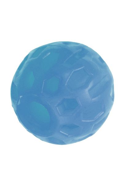 Agility Rubber toy for dogs, ball shape with hole, 6 CM, blue