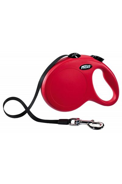 Flexi Lesa Classic, cu banda, marimea L, 5m/50kg, Rosu