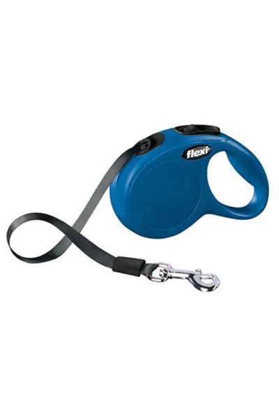 Flexi Lesa Classic, cu banda, marimea S, 5m/15kg, Albastru