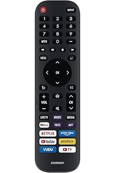 The Bros EN2B30H Remote for Hisense TV 43A60G 55A6070GMV 55A6090GMV 43H6G 43H77G 43V6G