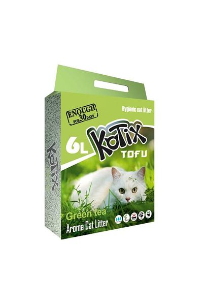 KOTIX TOFU Green Tea Hygienic Cat Litter 6L, 2.5kg