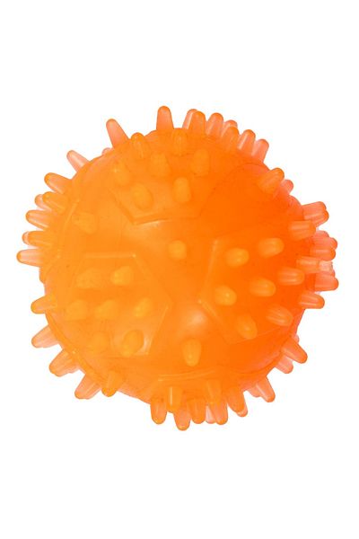 Agility Jucarie din cauciuc pentru caini, forma de Minge cu tepi, 7,5 CM, portocaliu