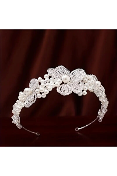 Eva Flore Vintage Baroque Style Bridal Hair Accessory with Pearls - Bohemian Design, Bridal Wedding Hair Accessory