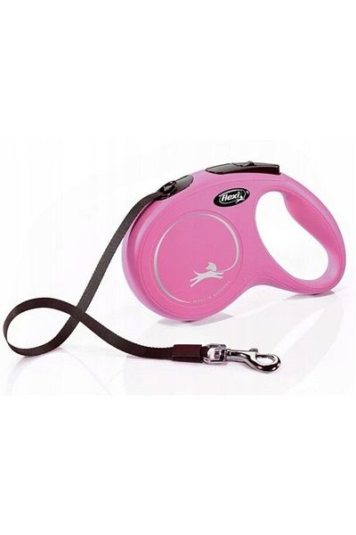 Flexi Lesa Classic, cu banda, marimea M, 5m/25kg, Roz