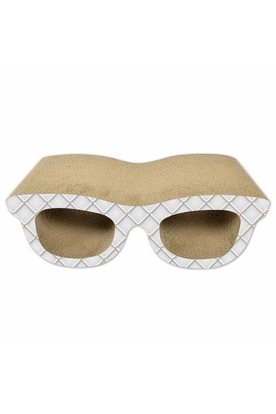 Agility Cardboard cat scratcher, glasses model, 49.53x24.13x17.01 cm, Multicolor