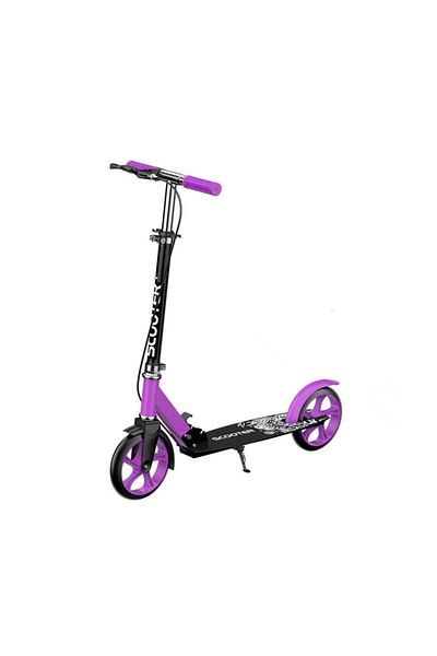 OEM 2-wheel scooter, foldable design, large 200 mm wheels, adjustable handlebar, handbrake, jack