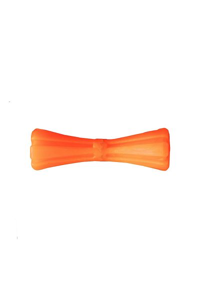 Agility Jucarie din cauciuc pentru caini, forma de Gantera, 12 cm, portocaliu