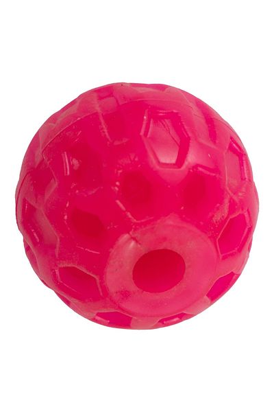 Agility Jucarie din cauciuc pentru caini, forma de Minge cu gaura, 4 CM, roz