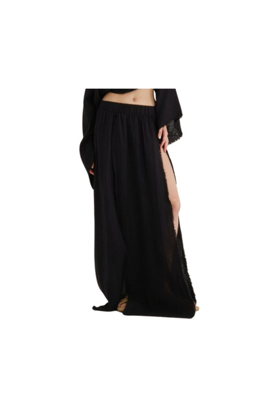MODAGK Bohemian Raw Linen Women's Skirt