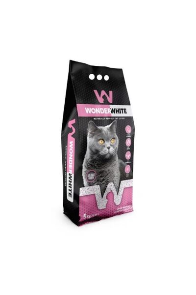 WONDERWHITE Asternut pentru pisici Wonder White, 5kg, aroma Pudra de Talc