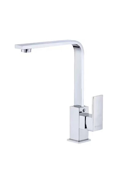 Adsinio Baterie chiuvetă bucătărie, Adsinio, pipă înaltă, rotativă, monocomandă, argintiu