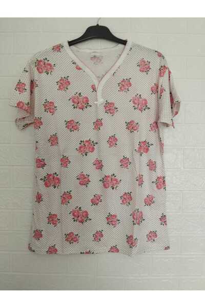 anne moda ankara Summer, Thin, Cotton, Short sleeve, Capri, LARGE SIZE, Pajamas set