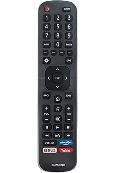 The Bros EN2BS27H Replacement Remote for Hisense 4K UHD TV: 55R5, 70B7100UW, 50R5, 65B7100UW & More