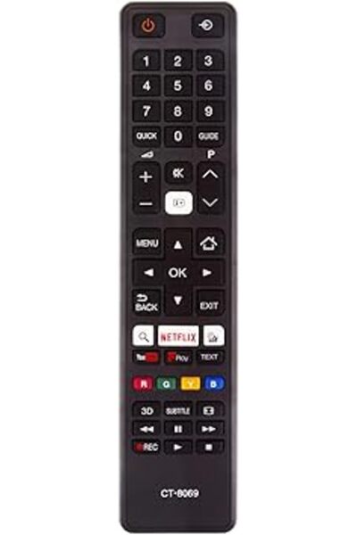 The Bros CT-8069 Remote for Toshiba Smart TV 32D3753DB 43L3753DB 55L3753DB 49U5663DB 49U6663DB