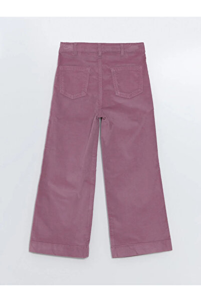 LC Waikiki LCW Kids Pembe Beli Ayarlanabilir Lastikli Kadife Kız Çocuk Pantolon