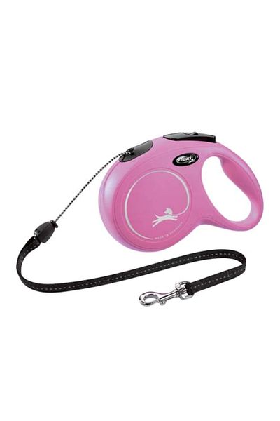 Flexi Lesa pentru caini Flexi, Retractabila, Pana la 12 kg, marimea S, 8m, Roz