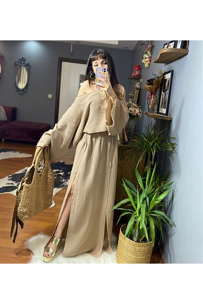 MODAGK Bohemian Raw Linen Women's Blouse