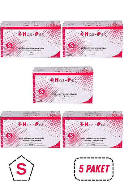 Has-Pet Haspet Vinil Pudrasız Eldiven Small 5 Kutu
