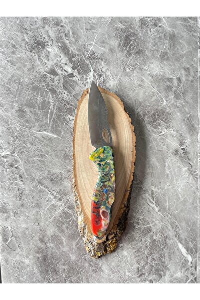 empressnaturalstone D2 Çelik Çok Renkli Epoksi Kamp Çakısı – 9 cm Namlu – Cam...