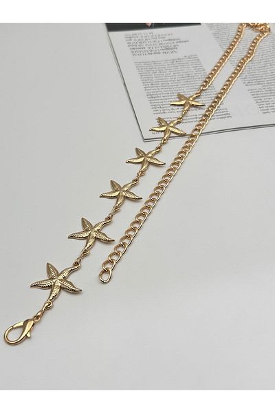 MODAM HİFA Ζώνη αλυσίδας Sea Star Γυναικεία ζώνη φόρεμα Ζώνη πουκάμισο Ζώνη παλτό Ζώνη παντελόνι ζώνη