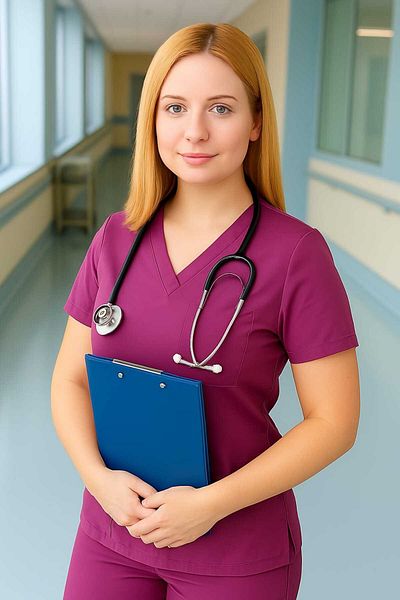 PIQUE Fucsia Lycra Unisex Manecă Liliac Asistentă și Doctor Uniformă Scrubs