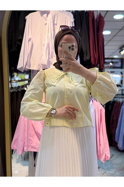 MODA AKGÜN Double Collar Skirt Top Shirt