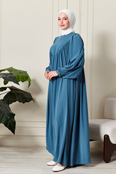 fistan Στρογγυλό φόρεμα Roba Hijab Medina Silk Prayer Φόρεμα Μοντέρνο και κομψό μοντέλο