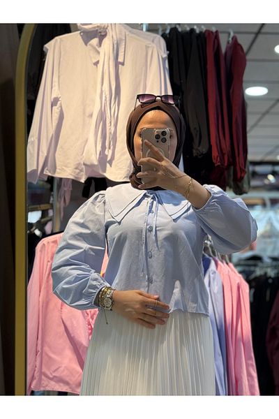 MODA AKGÜN Double Collar Skirt Top Shirt