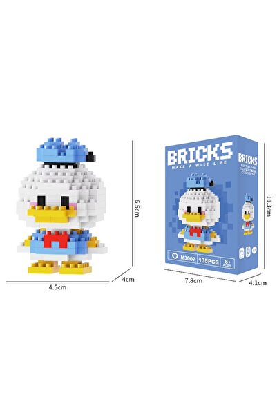 OEM Construction Set, Mini Character, Cartoon, Donald Duck, 135 Pieces