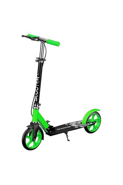 OEM 2-wheel scooter, foldable design, large 200 mm wheels, adjustable handlebar, handbrake, jack