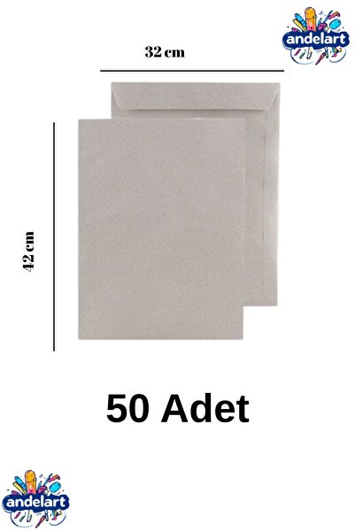 andelart Torba Zarf 32x42 Kraft 90 Gr Silikonlu 50 'li