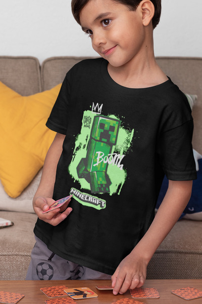 SEVBANO Детска тениска унисекс с щампа на Creeper (1-12 години)