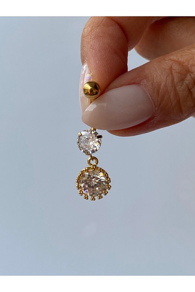 kurukafagift Göbek Çelik Büyük Taşlı Piercing