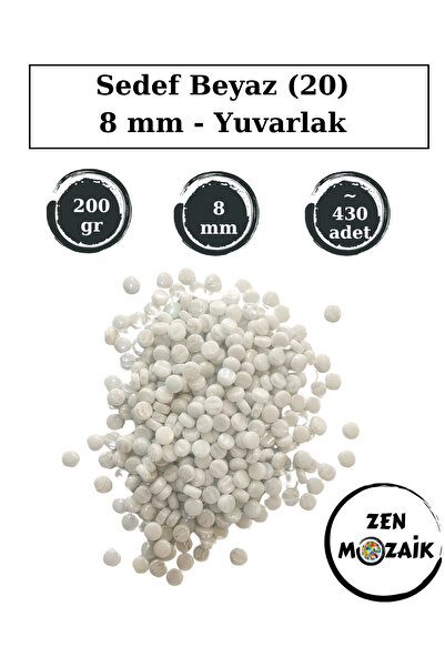 Zen Mozaik Sanatsal Mozaik Çalışmalarınız için Sedefli Yuvarlak Cam Mozaik Ta...