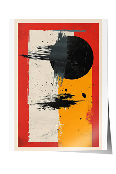 Zestia Αφίσα χωρίς πλαίσιο, Μινιμαλιστική Γεωμετρική, Αφίσα σε Κόκκινες και Μ...