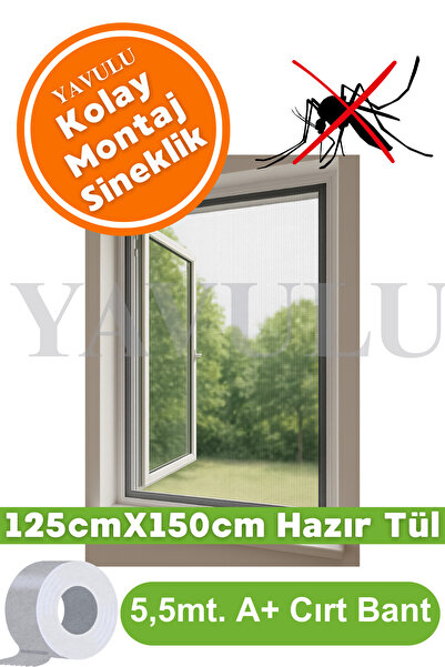 yavulu Kolay Montaj Cırt Bantlı Sinek Önleyici Sineklik Pencere Sinekliği Sin...