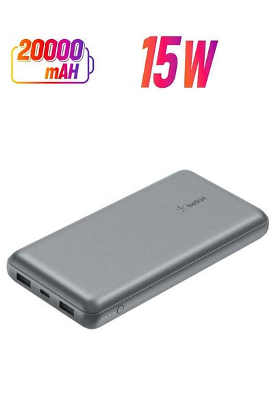 Belkin 20000 mAh BoostCharge Pro Power Bank 20K - Battery Pack w/ USB-C & USB-A Ports