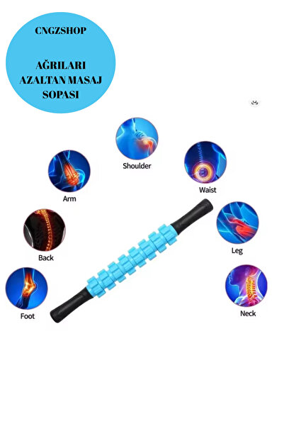 CNGZSHOP Bacak Sırt Vücut Masajı Sopası Kas Gevşetici Masaj Aleti, Kas Ağrıla...