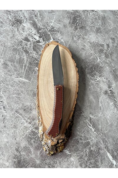 empressnaturalstone Kahverengi Verzalit Kabzeli Kamp Çakısı – 8 cm Namlu – Sı...