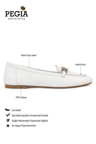 Pegia Γυναικείο Loafer με αγκράφα από γνήσιο δέρμα DG6045