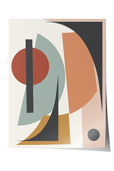 Zestia Αφίσα χωρίς πλαίσιο, Αφηρημένη σύνθεση, Πολύχρωμα μπλοκ, Αφίσα με ελάχ...