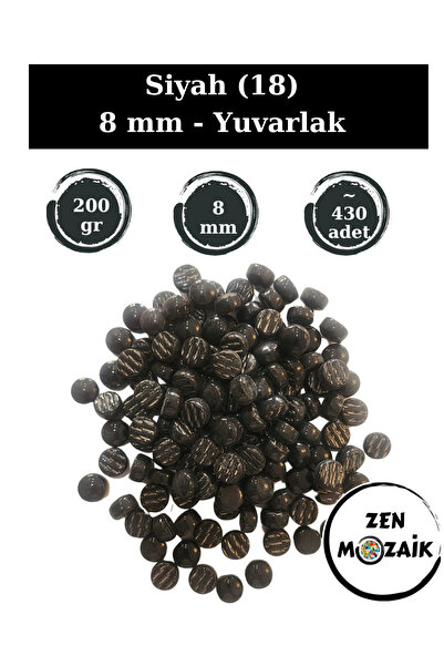 Zen Mozaik Sanatsal Mozaik Çalışmalarınız için Sedefli Yuvarlak Cam Mozaik Ta...