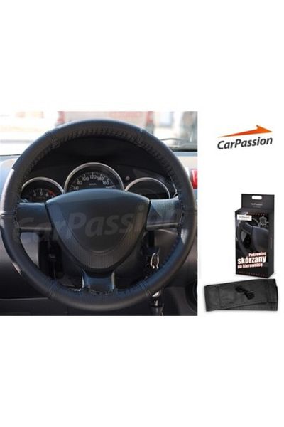 Xenon Bright Husă volan din piele neagră Carpassion cu șnur 37-39 cm