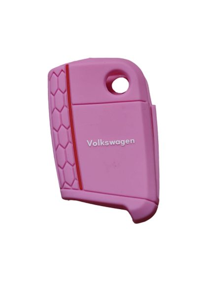 Xenon Bright Carcasă cheie auto din silicon VW GTI cu logo roz