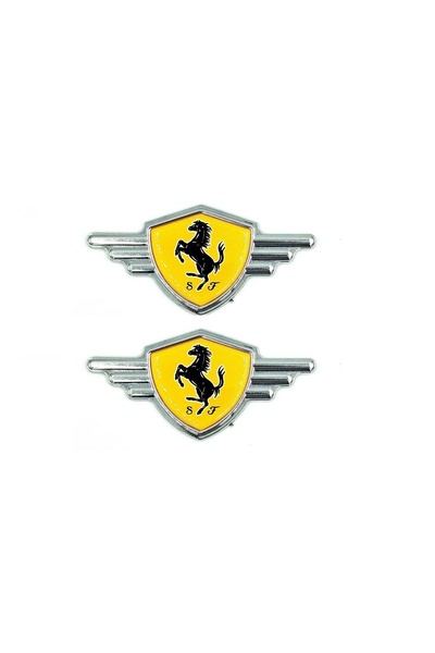 BsElektronik ملصق خاص بالسيارات باللون الأصفر S.F شاهلانان أت فيراري ديزاين أ...