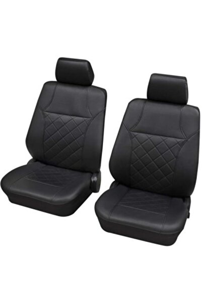 PETEX Set huse universale pentru scaune din piele neagră față