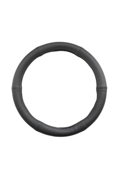 Mega Drive Husă volan din piele semiperforată, neagră, 37-39 cm