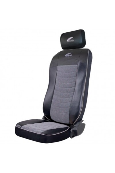 Umbrella Σετ καλύμματα καθισμάτων Volvo 2000-2004 Μαύρο - Δέρμα + Γκρι βελούδο